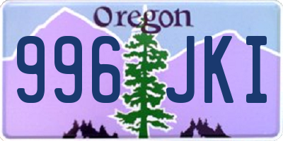 OR license plate 996JKI