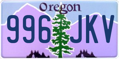 OR license plate 996JKV