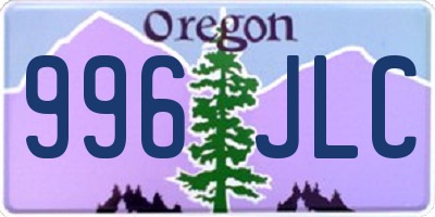 OR license plate 996JLC