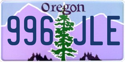 OR license plate 996JLE