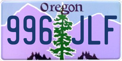 OR license plate 996JLF