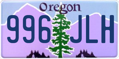 OR license plate 996JLH