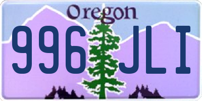 OR license plate 996JLI