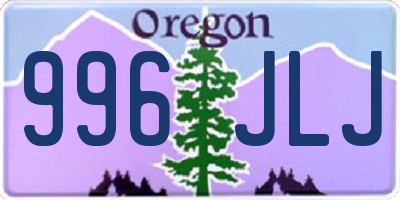 OR license plate 996JLJ