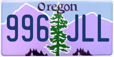 OR license plate 996JLL