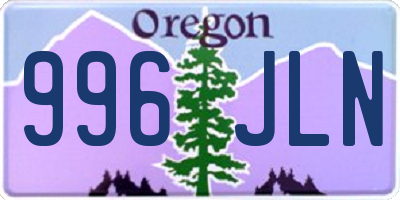 OR license plate 996JLN