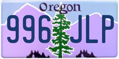 OR license plate 996JLP