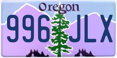 OR license plate 996JLX