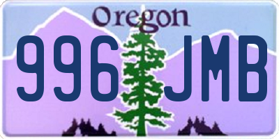 OR license plate 996JMB