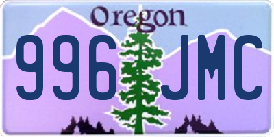 OR license plate 996JMC