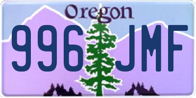 OR license plate 996JMF