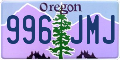 OR license plate 996JMJ