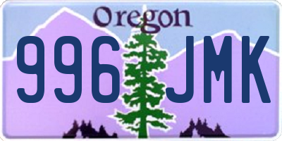 OR license plate 996JMK