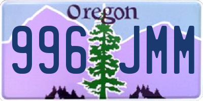 OR license plate 996JMM