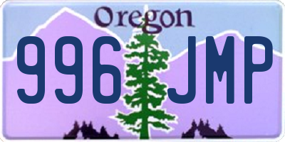 OR license plate 996JMP