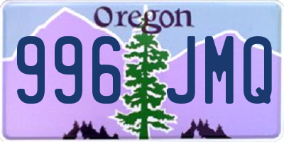 OR license plate 996JMQ