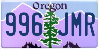 OR license plate 996JMR