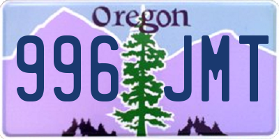 OR license plate 996JMT