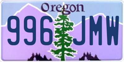 OR license plate 996JMW