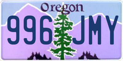 OR license plate 996JMY