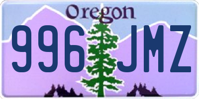 OR license plate 996JMZ