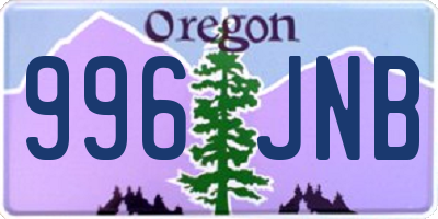 OR license plate 996JNB