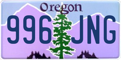 OR license plate 996JNG