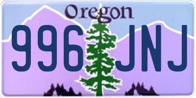 OR license plate 996JNJ