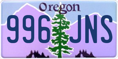 OR license plate 996JNS