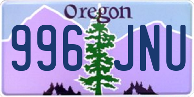 OR license plate 996JNU