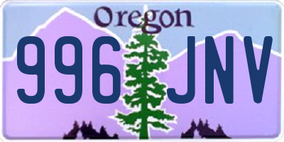 OR license plate 996JNV