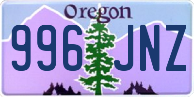 OR license plate 996JNZ