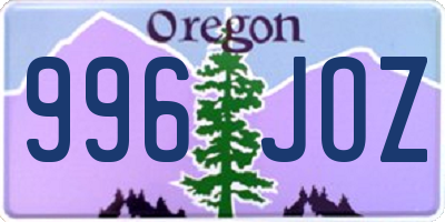 OR license plate 996JOZ