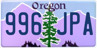 OR license plate 996JPA