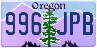 OR license plate 996JPB