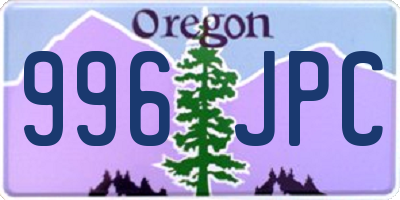 OR license plate 996JPC