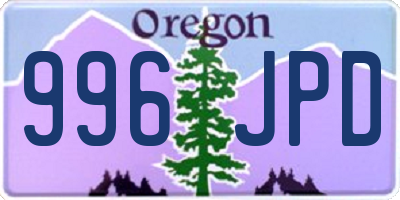 OR license plate 996JPD