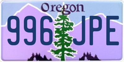 OR license plate 996JPE