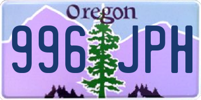 OR license plate 996JPH