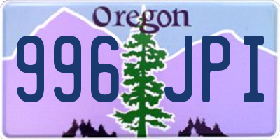 OR license plate 996JPI