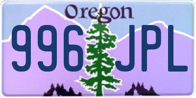 OR license plate 996JPL
