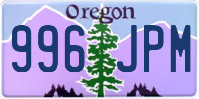 OR license plate 996JPM