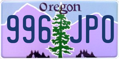 OR license plate 996JPO