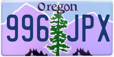 OR license plate 996JPX