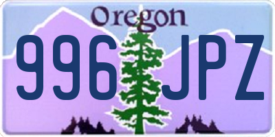 OR license plate 996JPZ