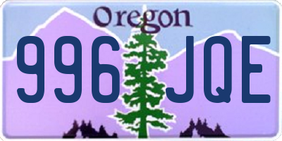 OR license plate 996JQE