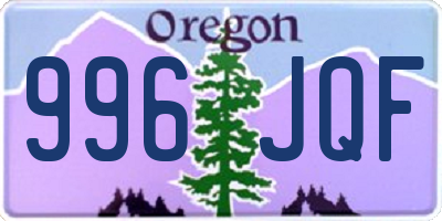 OR license plate 996JQF