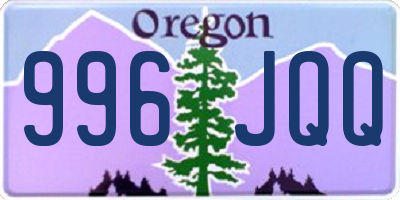 OR license plate 996JQQ