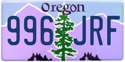 OR license plate 996JRF