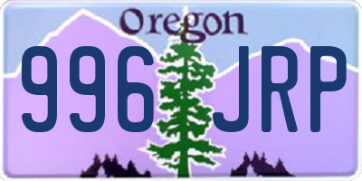 OR license plate 996JRP